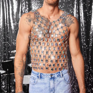 Harnais scintillant en strass — Top bijou intégral pour torse