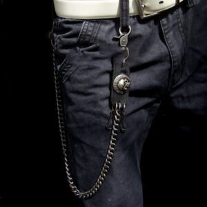 Chaîne de taille en métal style hip-hop — Motif tête de mort/fantôme