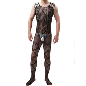 Collant pour homme transparent, ultra-fin, haute élasticité, motif papillon.
