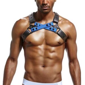 Harnais de poitrine bicolore — Design sportif et accent métallique