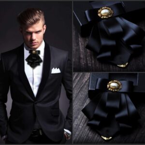 Nœud papillon multi-couches avec coins dorés