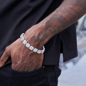 Bracelet hip-hop unisexe —  entièrement serti de diamants (strass)