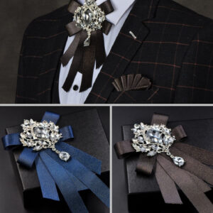 Nœud papillon homme “Super” — Orné de gypsophile et de strass