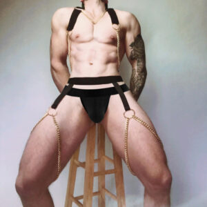Ensemble jockstrap, straps et chaines